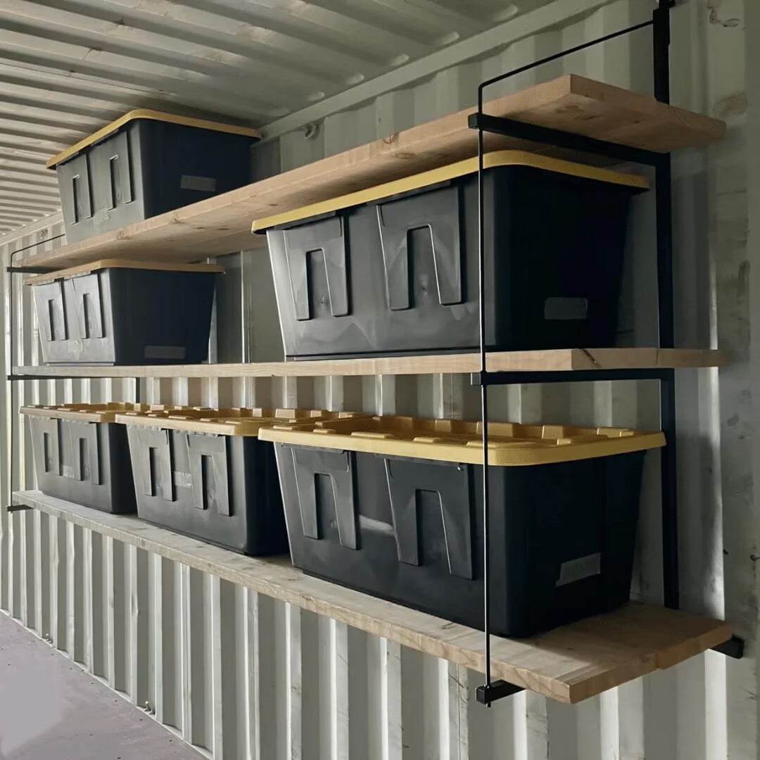 Shipping Container 3-Tier Shelving Brackets Heavy Duty Q235B Steel ISO9001 Certified Storage Rack For 20ft/40ft ISO Containers