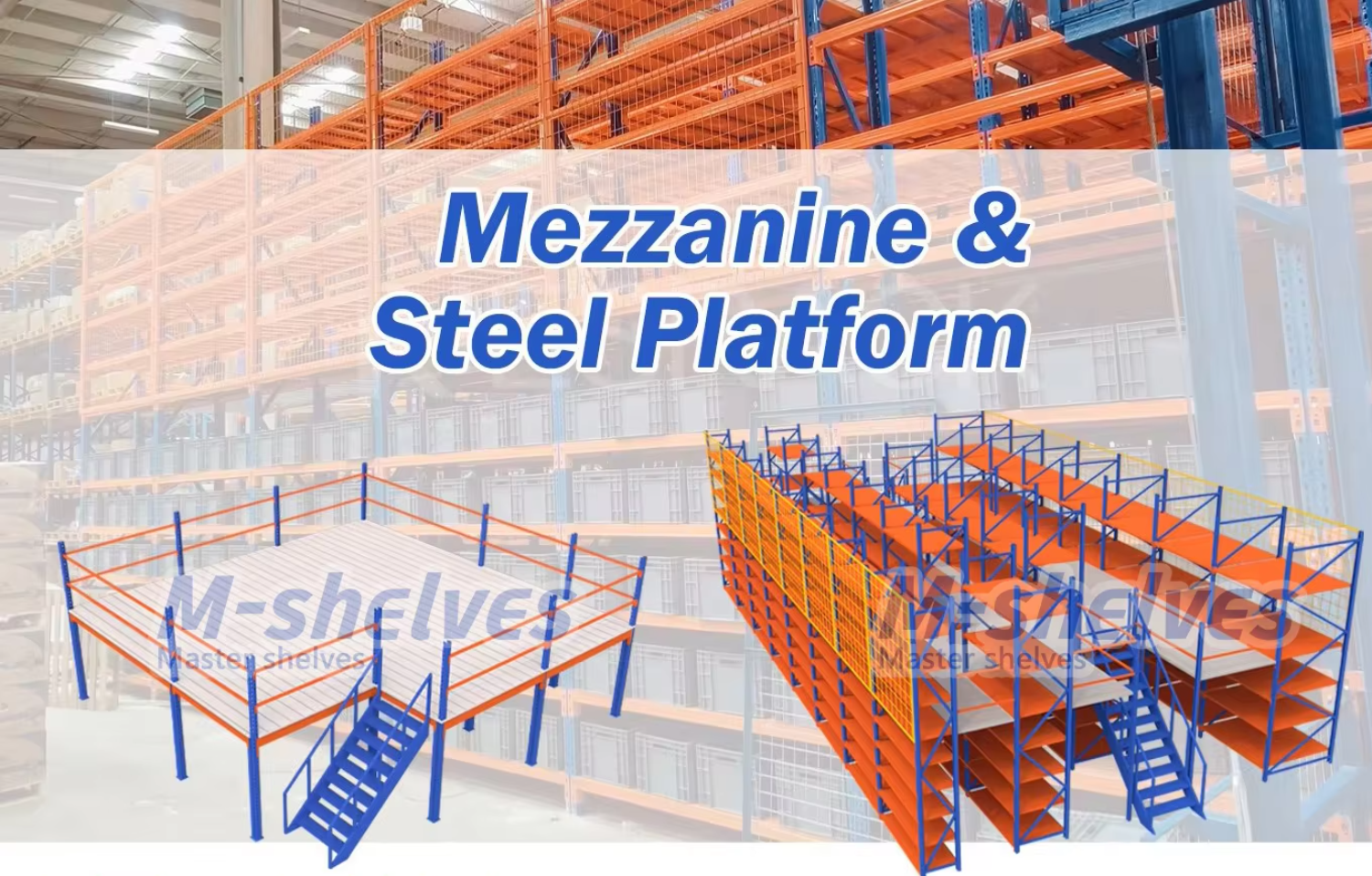 Heavy-duty Steel Shelving Shelf Platform & Mezzanine Rack Detachable Custom Modular Design Anti-Corrosion for Warehouse Storage