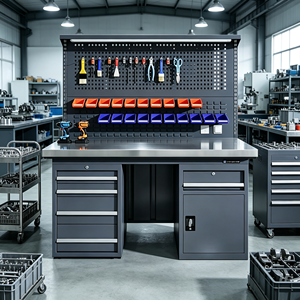 Multifunctional Stahlwerkbank Schwerlast Fuer Werkstatt Und Garage