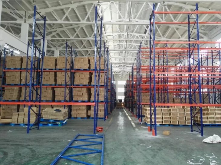 Hongxin Blue Orange Steel Multi-Level Heavy-duty Racking Warehouse Powder Coated Easy Assemble Adjustable Space-saving Strong