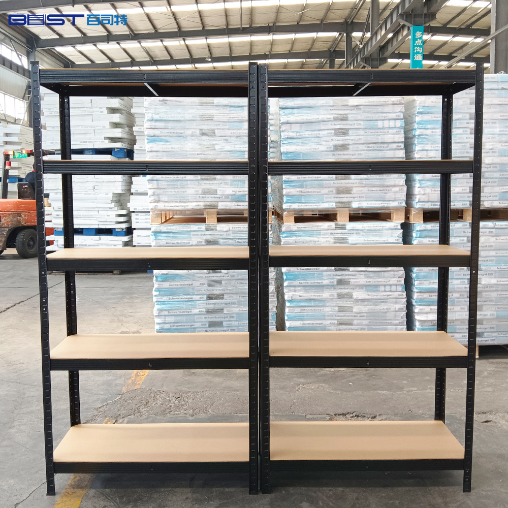 Powder-coated Stainless Steel Warehouse Shelves Detachable Upright Garage Shelves Heavy Duty Shelving for Garage Warehouse