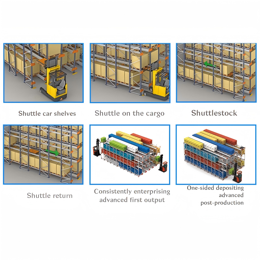 Shuttle Racking Heavy-Duty Thickened Pallet Rack System High-Bay Automated VAN Stacking 5-Layer Warehouse Racks &amp; Shelves